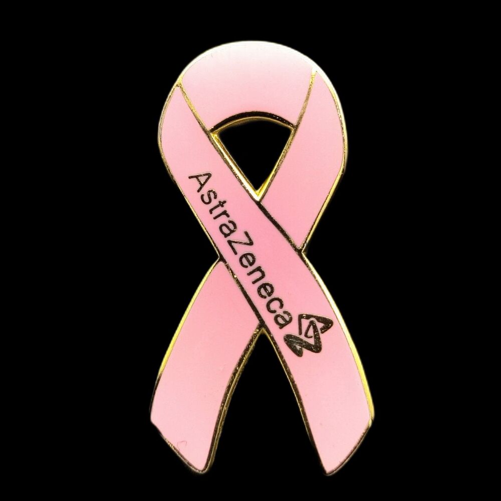 AstraZeneca Pink Ribbon Breast Cancer Awareness Lapel Pin Collectible